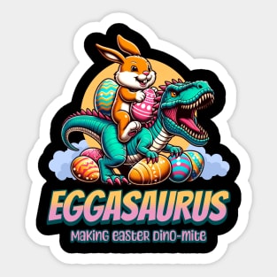 Eggasaurus Making Easter Dino-Mite Sticker